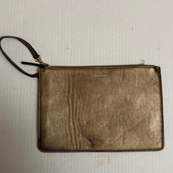 Calvin Klein Gold Wristlet Clutch - Picture 1 of 4